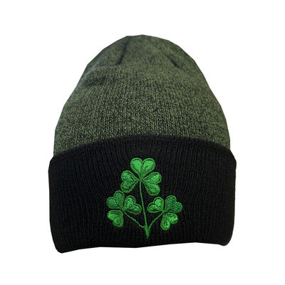Six Nations Green & Black Shamrock Knit Hat